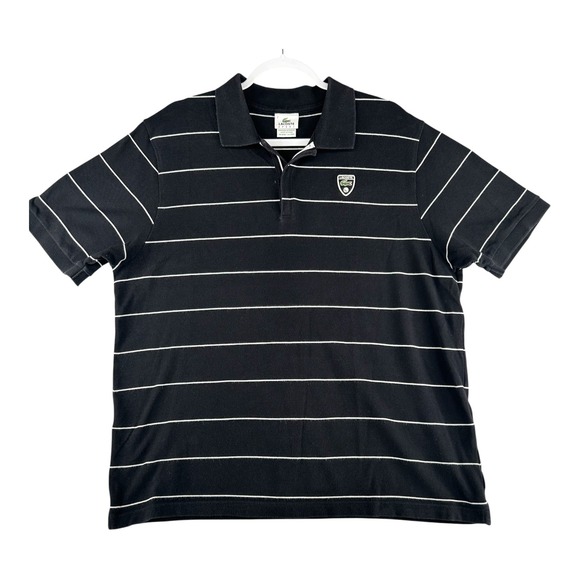 Lacoste Other - Lacoste‎ Sport Polo Shirt Size 7 X-Large Black Striped Short Sleeve Golf Casual
